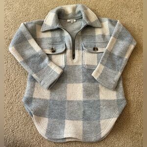 Madewell Soft Gray and Cream Knit Pullover